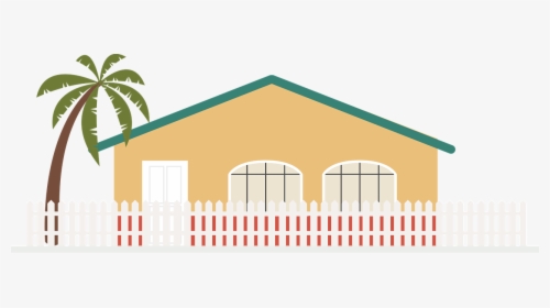 Transparent Palm Tree Icon Png - House With Palm Tree Clip Art, Png Download, Transparent PNG