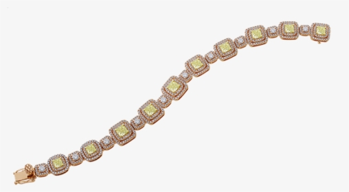 Kt Rose Gold Fancy Yellow Diamond Bracelet - Bead, HD Png Download, Transparent PNG