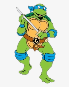 Go To Image - Teenage Mutant Ninja Turtles Cartoon Leonardo, HD Png Download, Transparent PNG