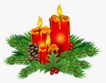 Clip Art Christmas Candle Clipart - Clip Art Christmas Candles, HD Png Download, Transparent PNG