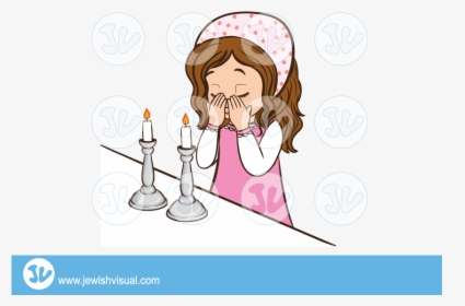Shabbat Candles Clipart - Shabbat Candles Cartoon, HD Png Download, Transparent PNG