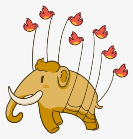 The Mastodon Mascot Is A Cute Elephant - Mastodon Mascot, HD Png Download, Transparent PNG