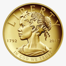 Lady Liberty 1oz Goldcoin 2017 Motif - First Black Woman On A Coin, HD Png Download, Transparent PNG