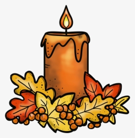 Thanksgiving Candle Cliparts - Thanksgiving Candle Clipart, HD Png Download, Transparent PNG