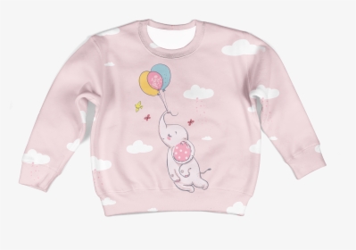 Gearhuman 3d Elephant And Balloons Custom Hoodies T-shirt, HD Png Download, Transparent PNG