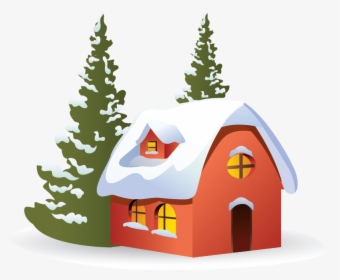 Cartoon Christmas House Png, Transparent Png, Transparent PNG