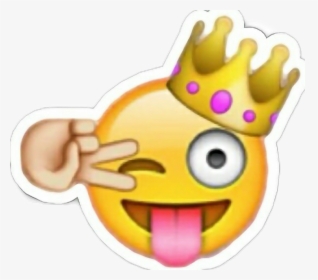 Slaying Slay King Queen Emjoi Winky Winkyface - Emoji Girly, HD Png Download, Transparent PNG