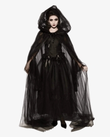 Adult Witch Black Halloween Costumes - Costumes With Black Cape, HD Png Download, Transparent PNG