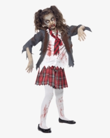 Zombie Girl Png - Halloween Girl Costumes, Transparent Png, Transparent PNG