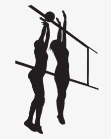 Shadow Clipart Volleyball - Png Volleyball Player Silhouette, Transparent Png, Transparent PNG