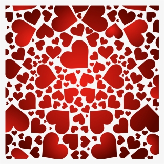 Hearts Decor Png Clipart - Red Background For Valentines Png, Transparent Png, Transparent PNG