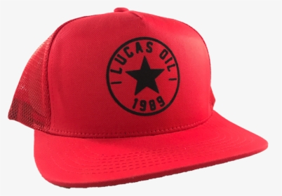 Red Lucas Oil 1989 Mesh Snapback Hat - Baseball Cap, HD Png Download, Transparent PNG