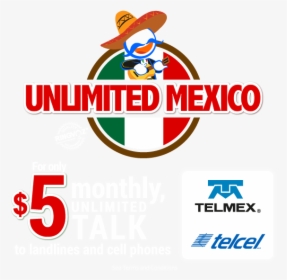 Unlimited Mexico For Only 5 Dollar - Telmex, HD Png Download, Transparent PNG