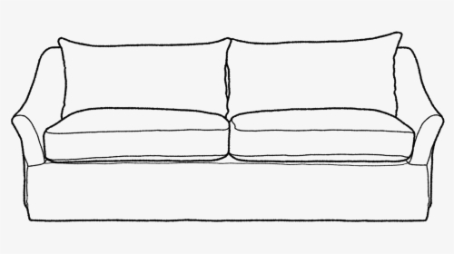 Clip Art Drawing Couch - Sofa Black And White Png, Transparent Png, Transparent PNG
