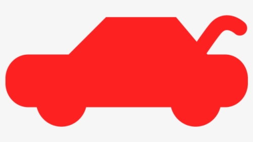 Boot / Trunk Open Warning Symbol In Red, HD Png Download, Transparent PNG