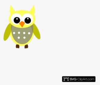 Yellow Owl Gray Clip Art Icon And Clipart Transparent - Clip Art, HD Png Download, Transparent PNG