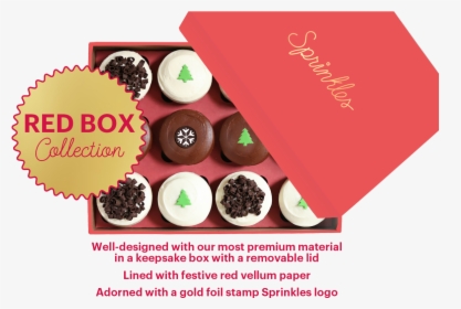 Merry Christmas Red Box Includes 4 Red Velvet, 4 Dark - Cupcake, HD Png Download, Transparent PNG