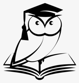 Owls Clipart Line Art - Book Owl Png, Transparent Png, Transparent PNG