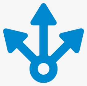 Arrow Pointing Three Direction, HD Png Download, Transparent PNG