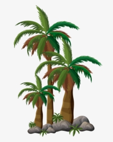 Stamp Clipart Palm Tree - Free Beach Sunrise Vector, HD Png Download, Transparent PNG