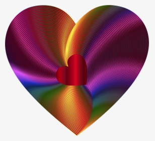 This Free Icons Png Design Of Golden Heart Of The Rainbow - Golden Red Heart, Transparent Png, Transparent PNG