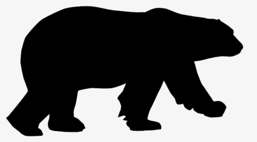 Animal Silhouette, Silhouette Clip Art - Polar Bear Walking Silhouette, HD Png Download, Transparent PNG