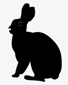 Black Rabbit Illustration Free Photo - Animal Silhouette Clipart, HD Png Download, Transparent PNG
