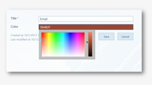 Add A Color Picker To Your Sharepoint List Using Jslink - Color Picker Sharepoint, HD Png Download, Transparent PNG