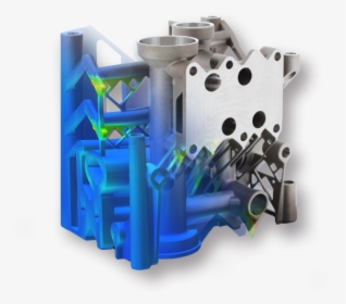 Additively Manufactured Manifold Simulation Versus - Machining, HD Png Download, Transparent PNG