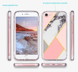Rose Gold Iphone With Clear Case, HD Png Download, Transparent PNG