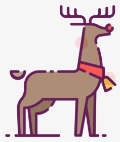 Reindeer With Red Nose Clip Art, HD Png Download, Transparent PNG