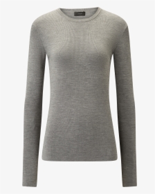 Joseph, Silk Stretch Knit, In Grey Chine - Long-sleeved T-shirt, HD Png Download, Transparent PNG