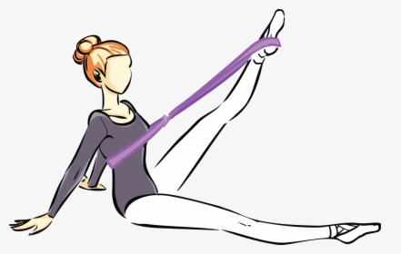 Stretches With A Plum Stretch Band , Transparent Cartoons - Plum Stretch Band Stretches, HD Png Download, Transparent PNG