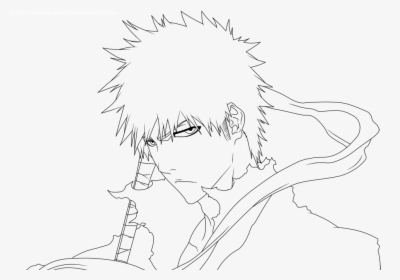 Eien No Shinigami - Kurosaki Ichigo Line Art, HD Png Download, Transparent PNG