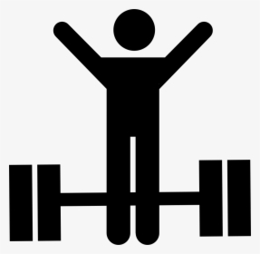 Weightlifter Silhouette - Weightlifter Icon, HD Png Download, Transparent PNG
