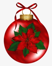 Ornament Christmas Ornaments Clipart Holly Clip Art - Poinsettia Clipart, HD Png Download, Transparent PNG
