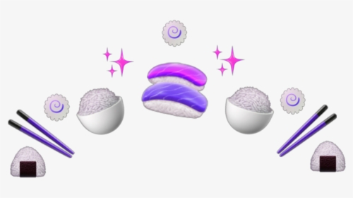 #purple #sushi #emoji #crown - Graphic Design, HD Png Download, Transparent PNG