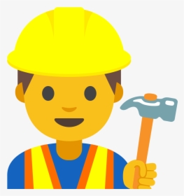 Construction Worker Emoji Png, Transparent Png, Transparent PNG