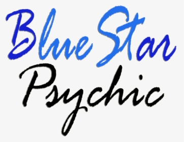 Blue Star Psychic , Png Download - Calligraphy, Transparent Png, Transparent PNG