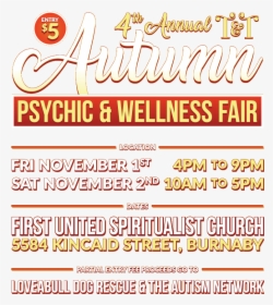 4th Annual T&t Autumn Psychic & Wellness Fair - Calligraphy, HD Png Download, Transparent PNG