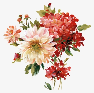 Decoupage Flowers Png , Png Download - Vintage Flowers Pattern Png, Transparent Png, Transparent PNG
