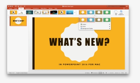 What Is New In Powerpoint 2016 For Mac - Powerpoint 2015, HD Png Download, Transparent PNG