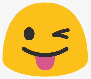 Winking Emoji Svg Files - Android Wink Tongue Emoji, HD Png Download, Transparent PNG