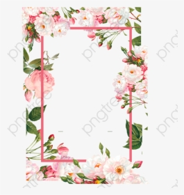Pink Borders Color - Vector Flower Frame Png, Transparent Png, Transparent PNG