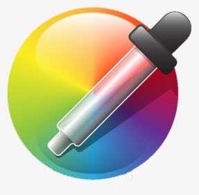 An Image Of A Color-picker Icon Over A Color Wheel - Transparent Color Picker Png, Png Download, Transparent PNG