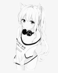 Anime Ecchi Png - Cute Anime Girls With Headphones, Transparent Png, Transparent PNG