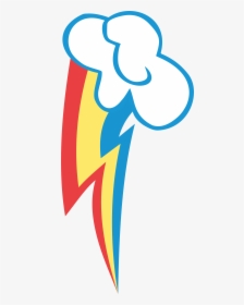 Rainbow Dash My Little Pony Cutie Mark Crusaders - Rainbow Dash Lightning Bolt, HD Png Download, Transparent PNG