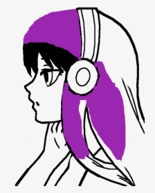Anime Girl Not Colored , Transparent Cartoons - Anime Girl Not Colored, HD Png Download, Transparent PNG