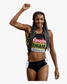 Nafissatou Thiam Fist In The Air - Girl, HD Png Download, Transparent PNG