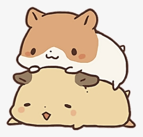 Cute Kawaii Mochi Line Linefriends Love Heart Sanriocha - Cute Hamster Sticker, HD Png Download, Transparent PNG